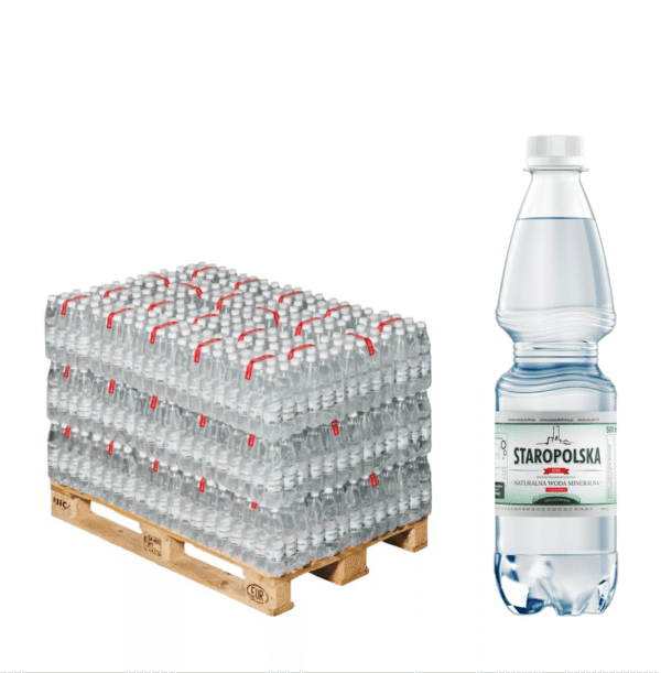 Woda Staropolska 0,5l niegazowana – Połowa palety 756 szt.