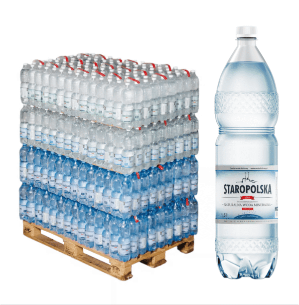 Woda Staropolska mineralna 1,5l – MIX Paleta mieszana 504 szt.