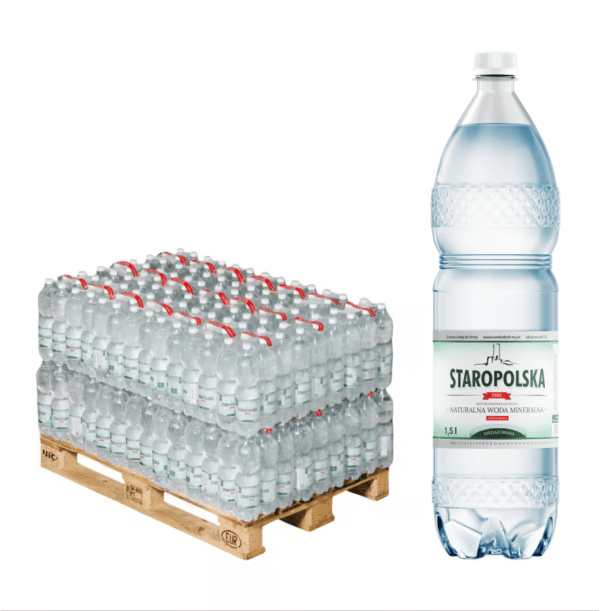 Woda Staropolska 1,5l niegazowana – Połowa palety 252 szt.