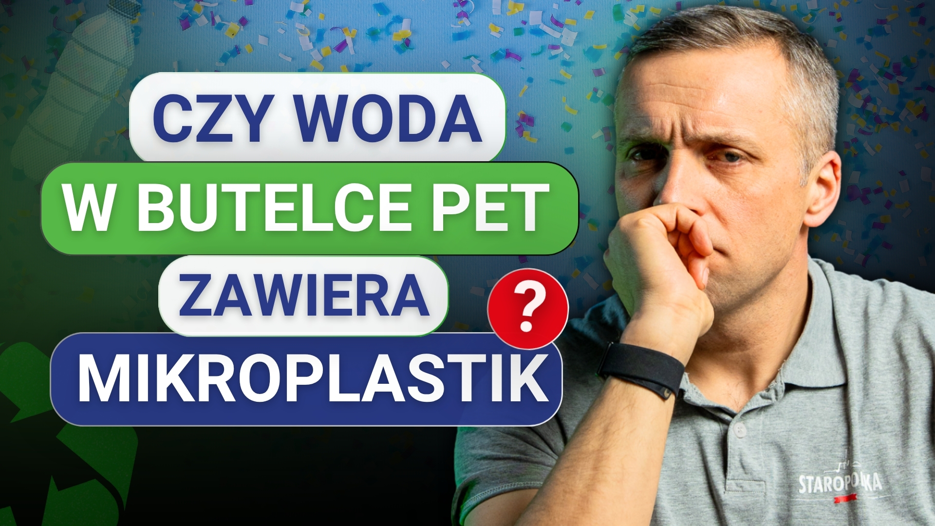 mikroplastik w butelce plastikowej